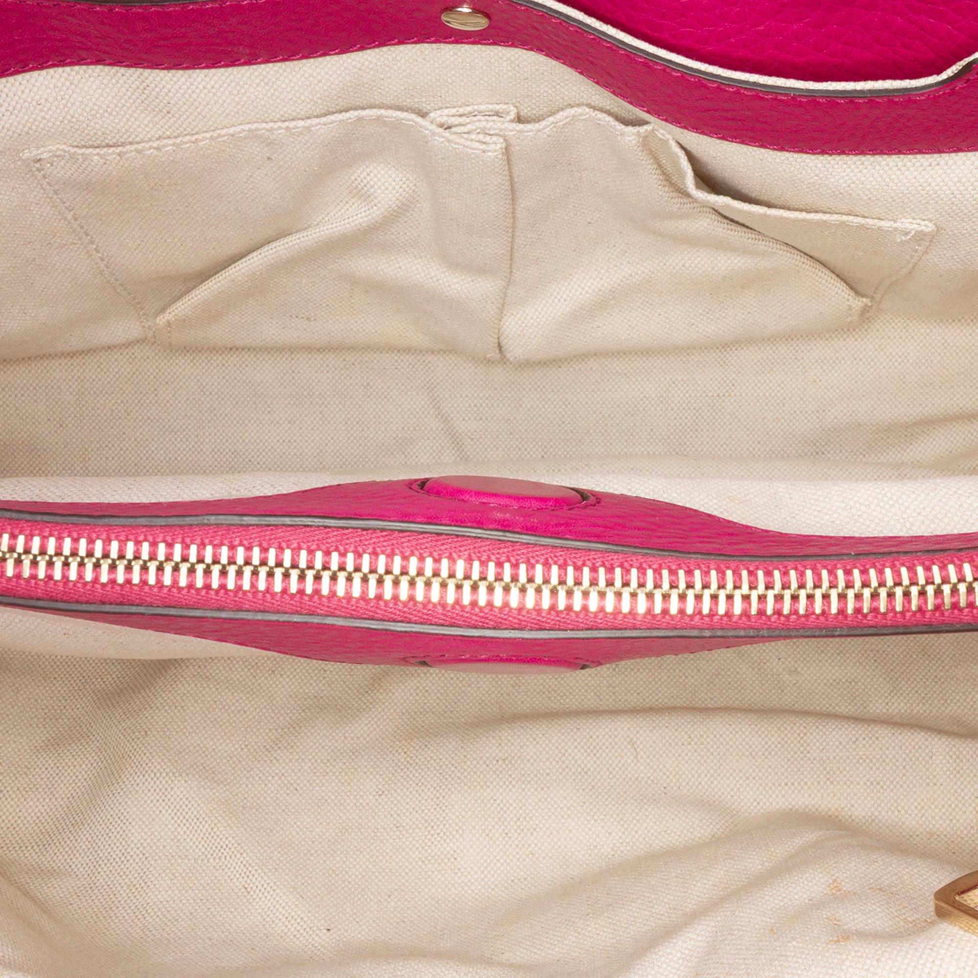 Gucci Medium Calfskin Bamboo Shopper Satchel