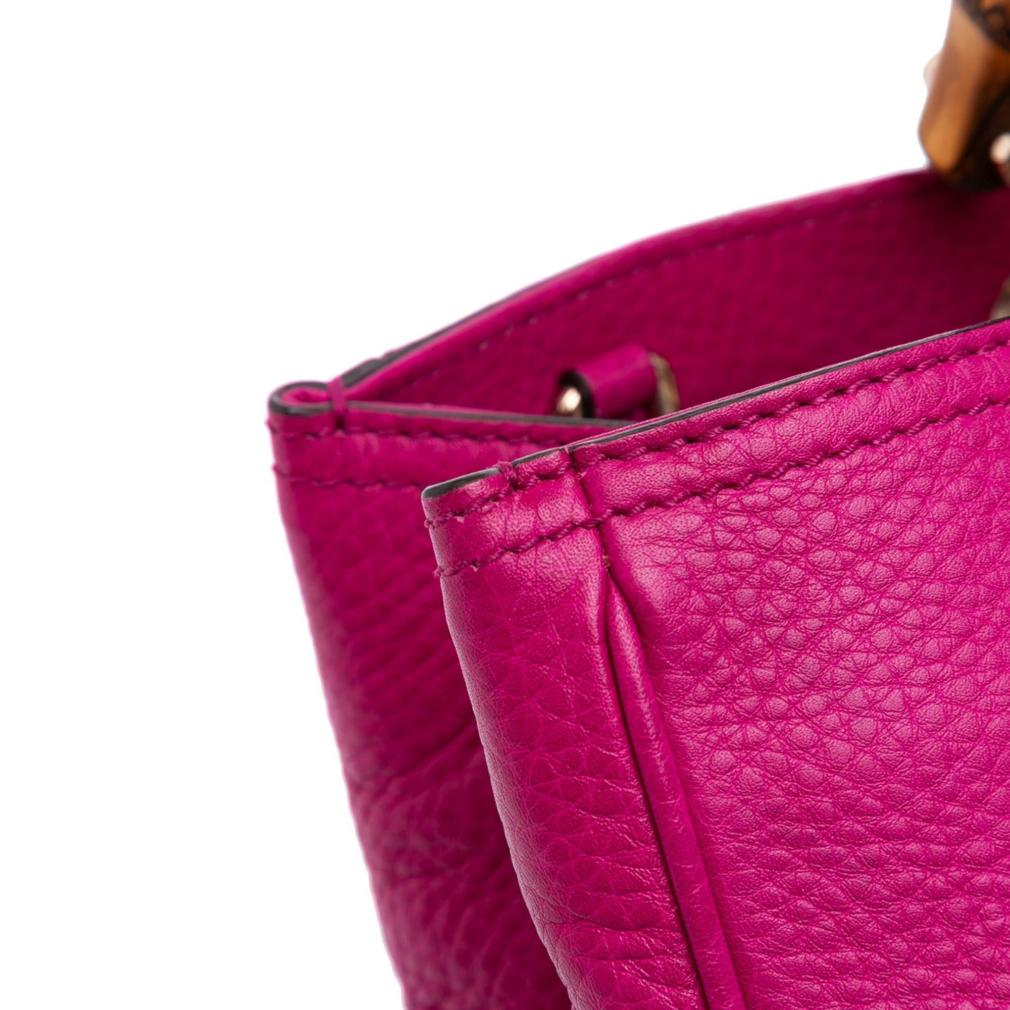 Gucci Medium Calfskin Bamboo Shopper Satchel