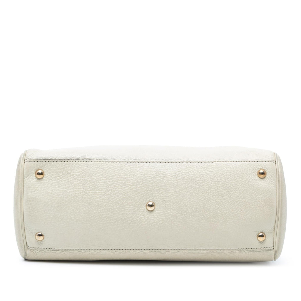 Gucci Medium Calfskin Bamboo Shopper Satchel