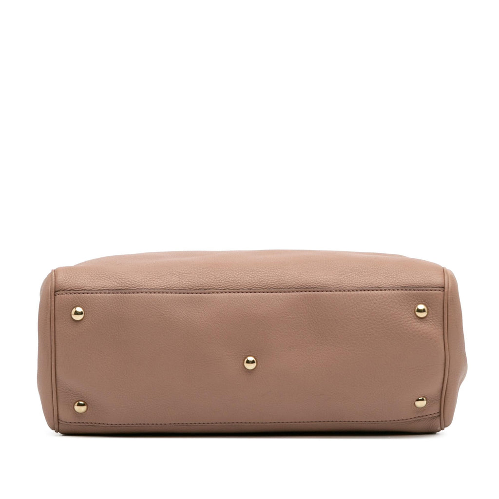 Gucci Medium Calfskin Bamboo Shopper Satchel