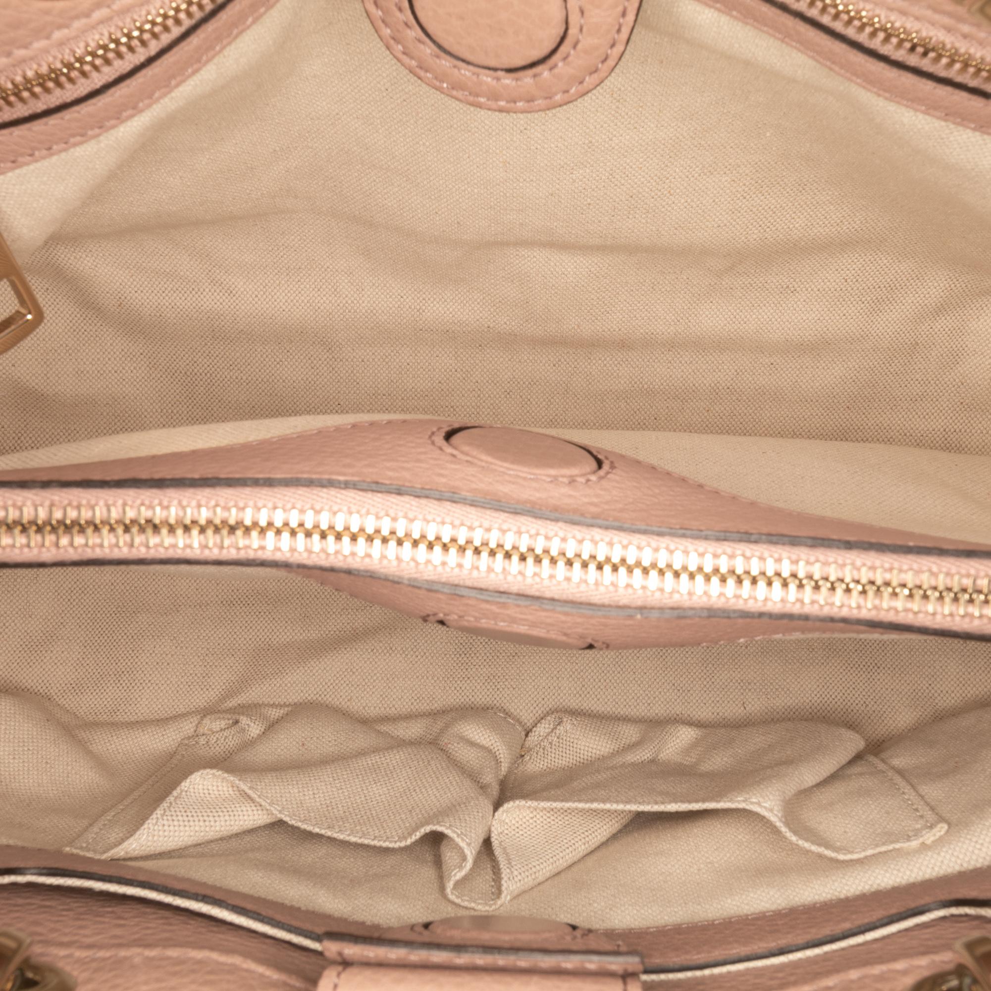 Gucci Medium Calfskin Bamboo Shopper Satchel