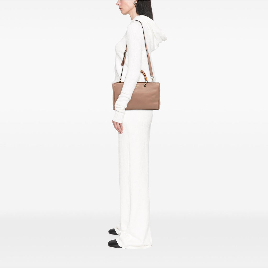 Gucci Medium Calfskin Bamboo Shopper Satchel