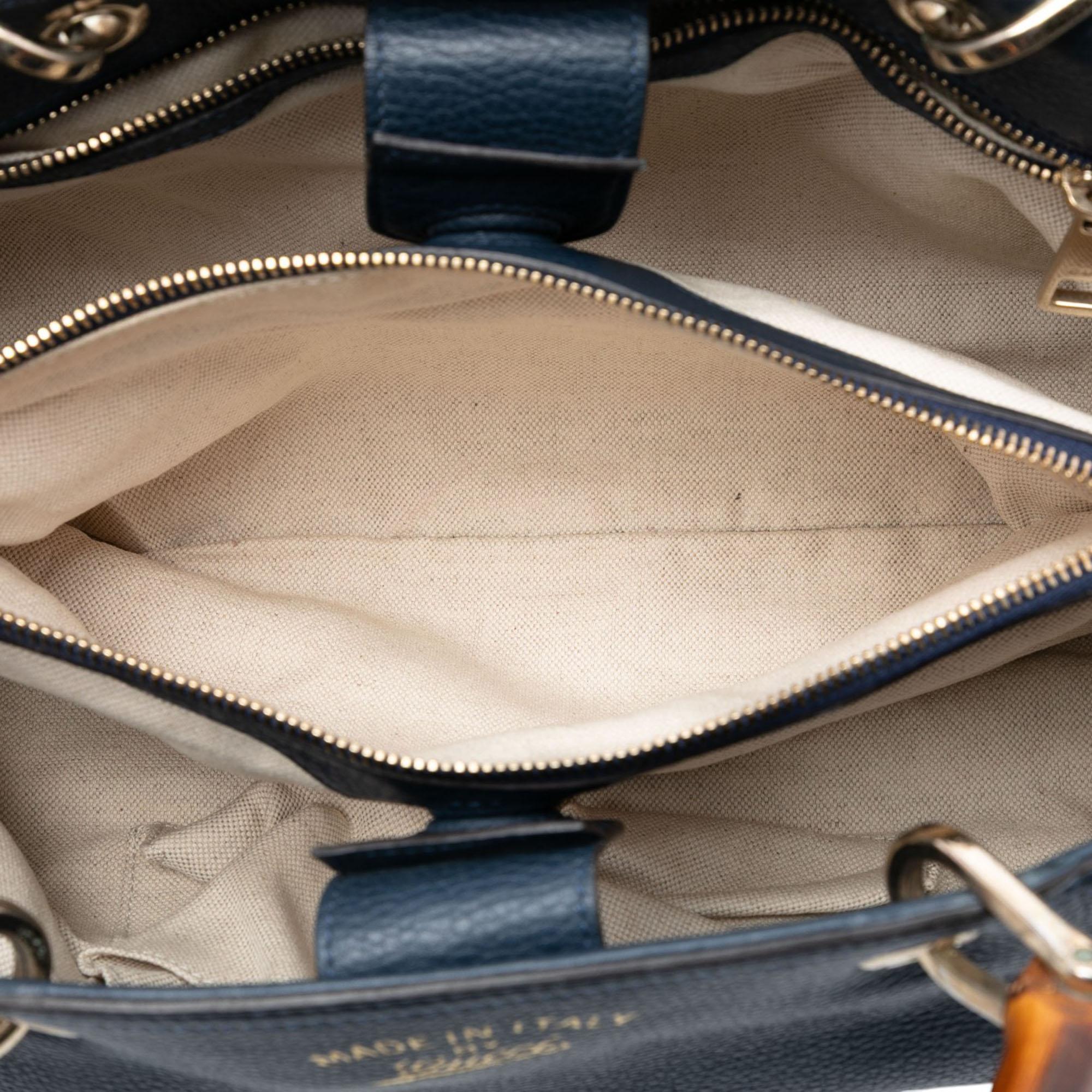 Gucci Medium Calfskin Bamboo Shopper Satchel