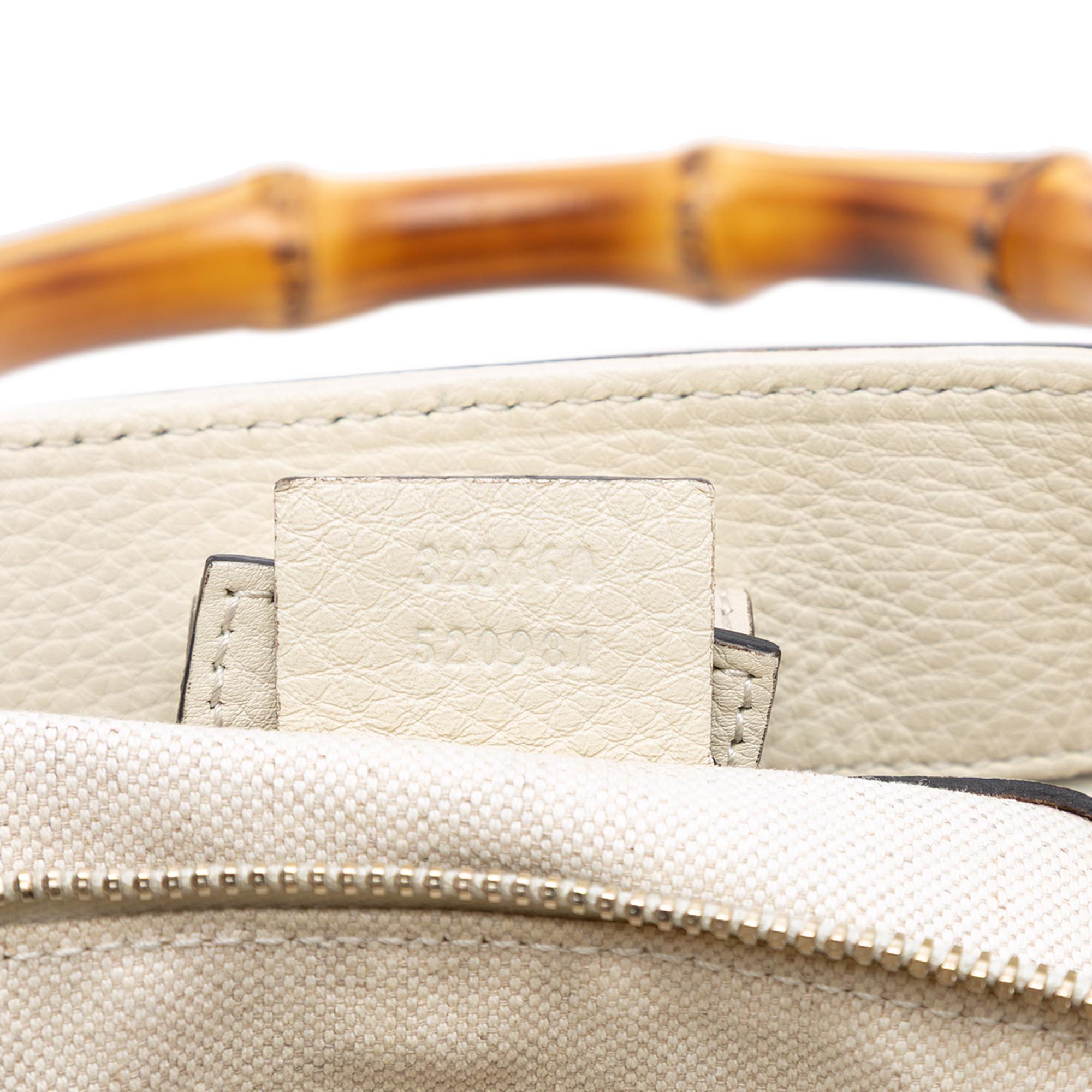 Gucci Medium Calfskin Bamboo Shopper Satchel
