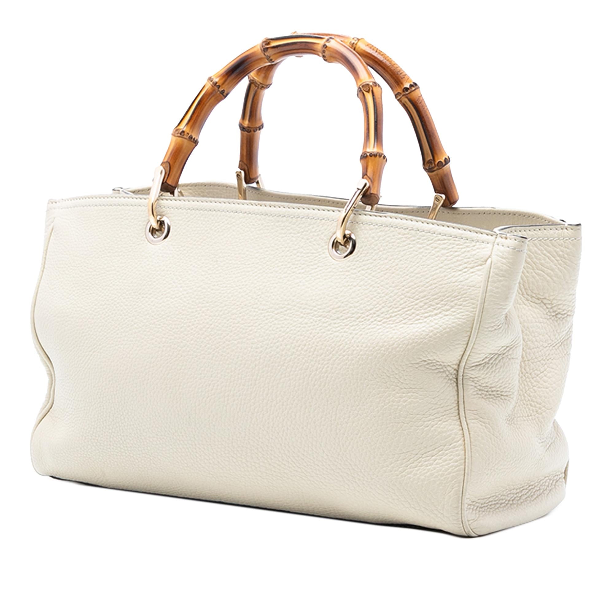 Gucci Medium Calfskin Bamboo Shopper Satchel
