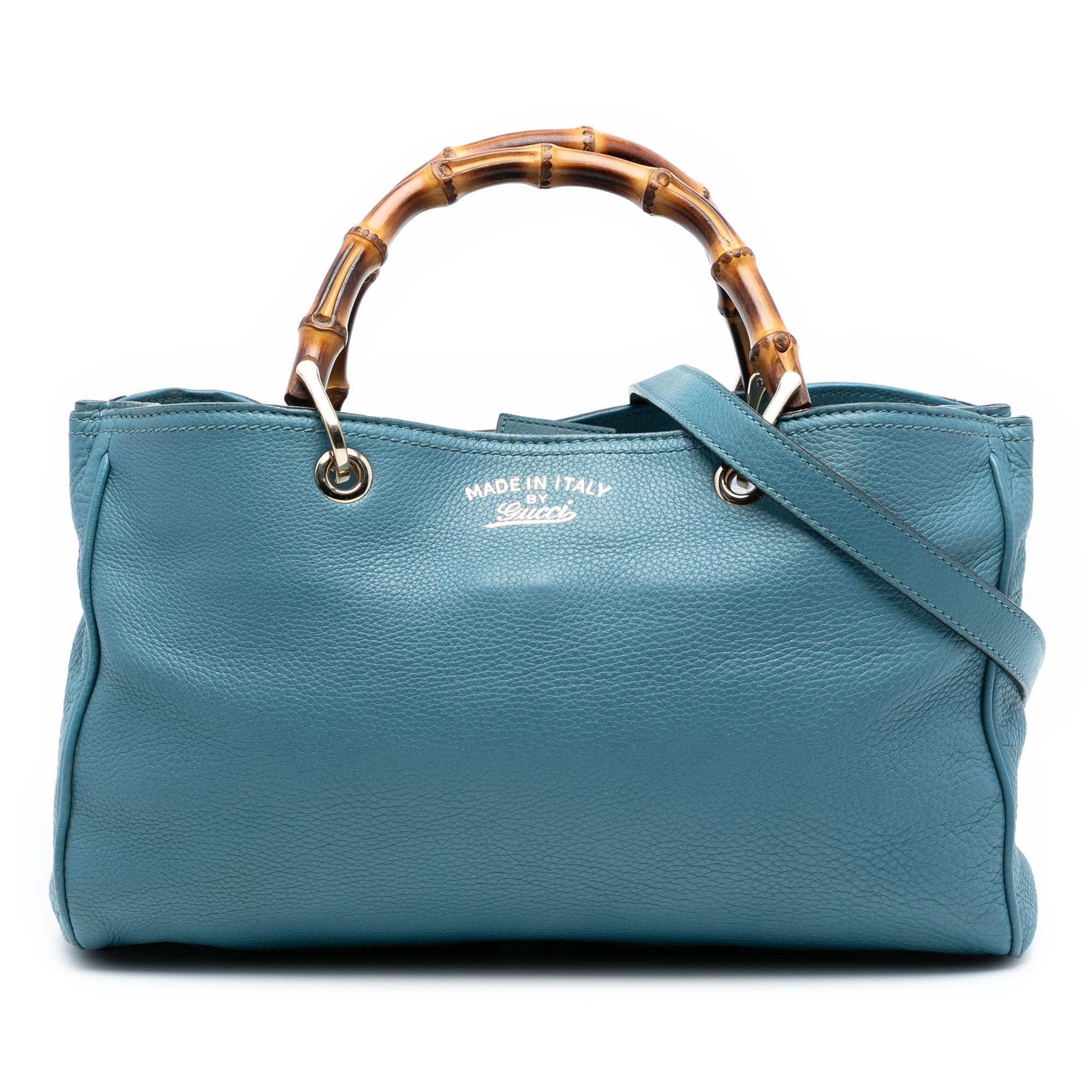 Gucci Medium Calfskin Bamboo Shopper Satchel