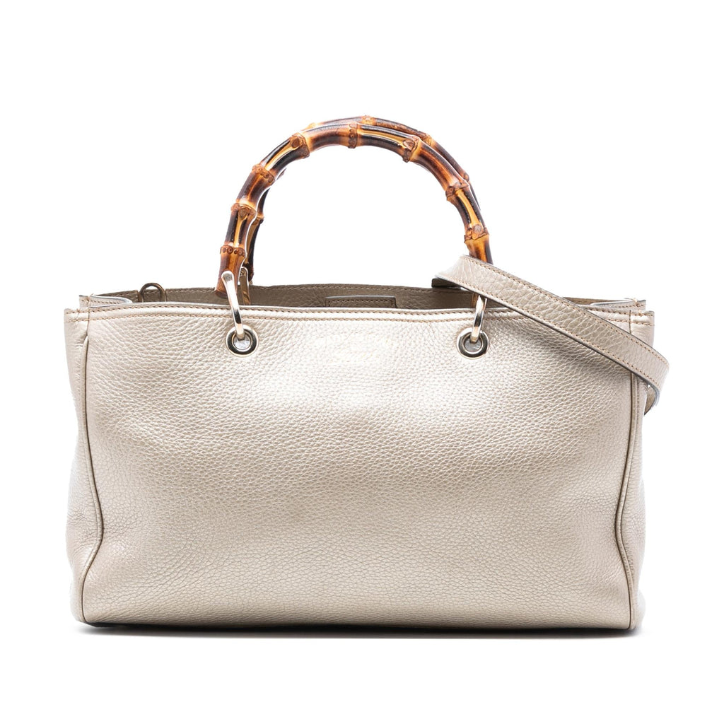 Gucci Medium Calfskin Bamboo Shopper Satchel