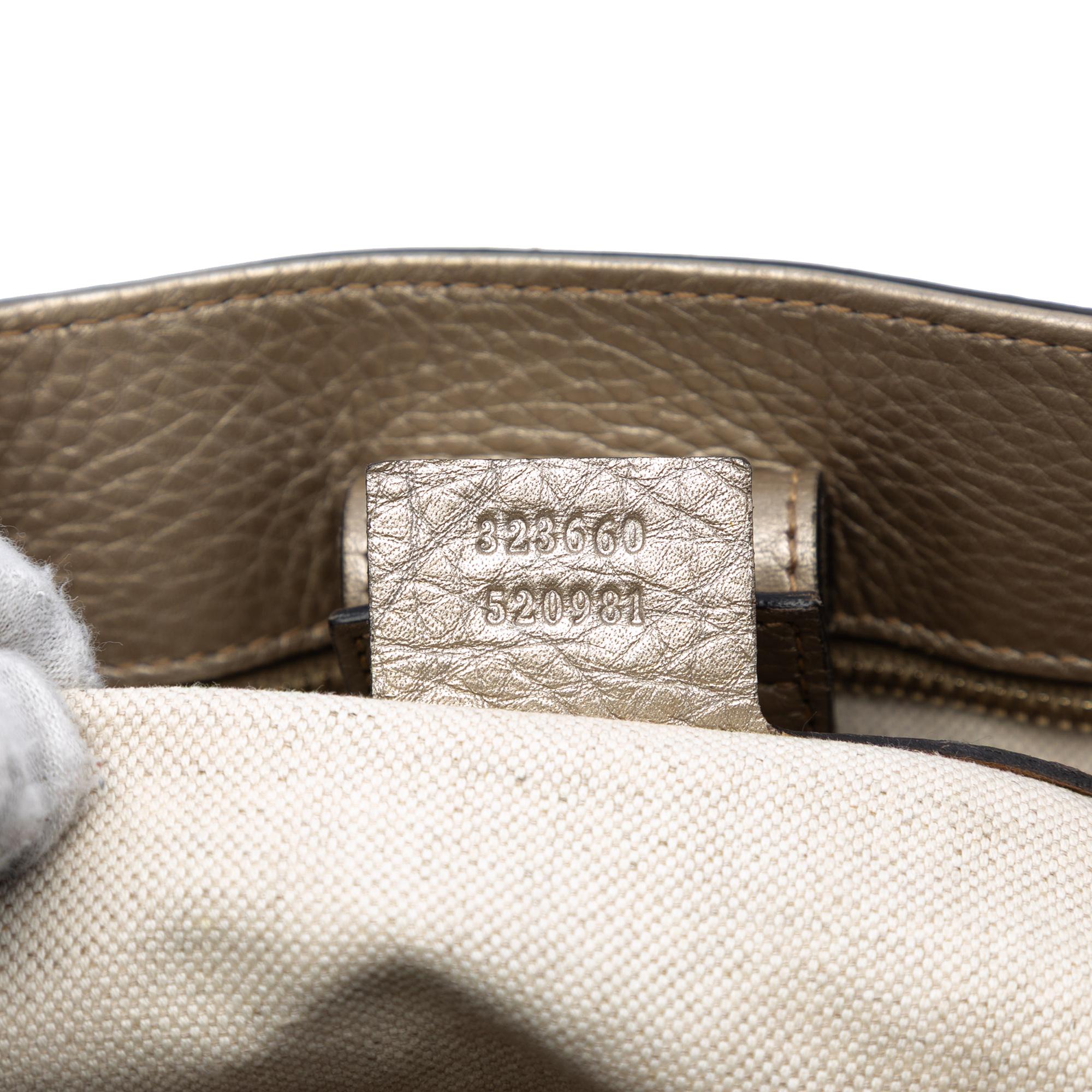 Gucci Medium Calfskin Bamboo Shopper Satchel