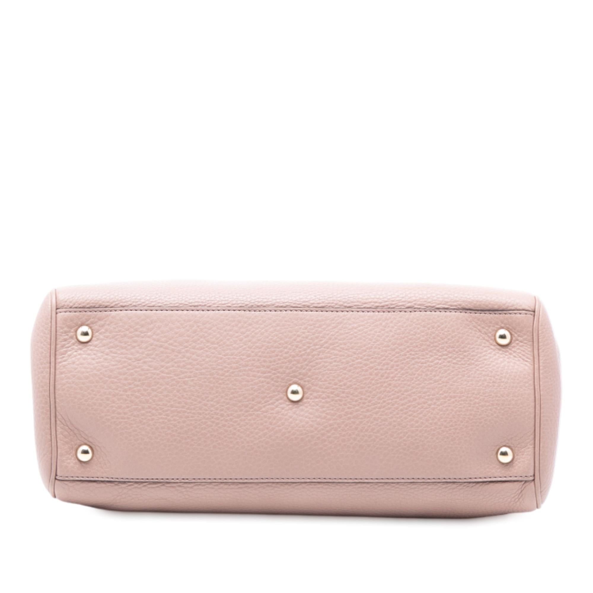 Gucci Medium Calfskin Bamboo Shopper Satchel