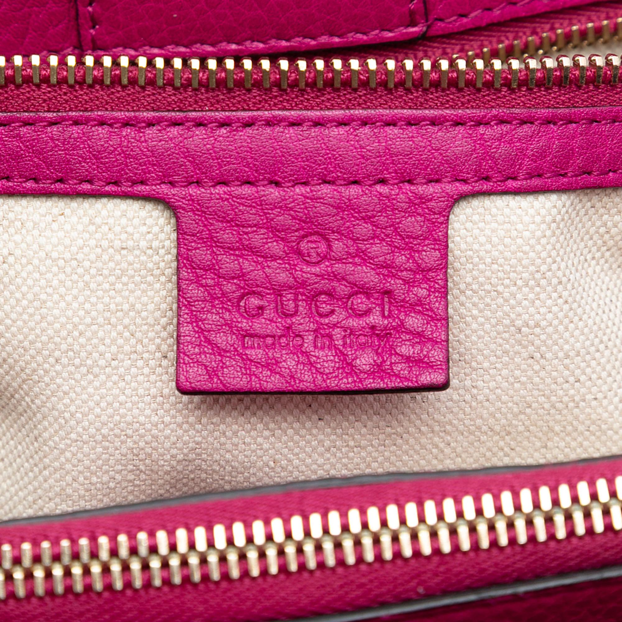 Gucci Medium Calfskin Bamboo Shopper Satchel