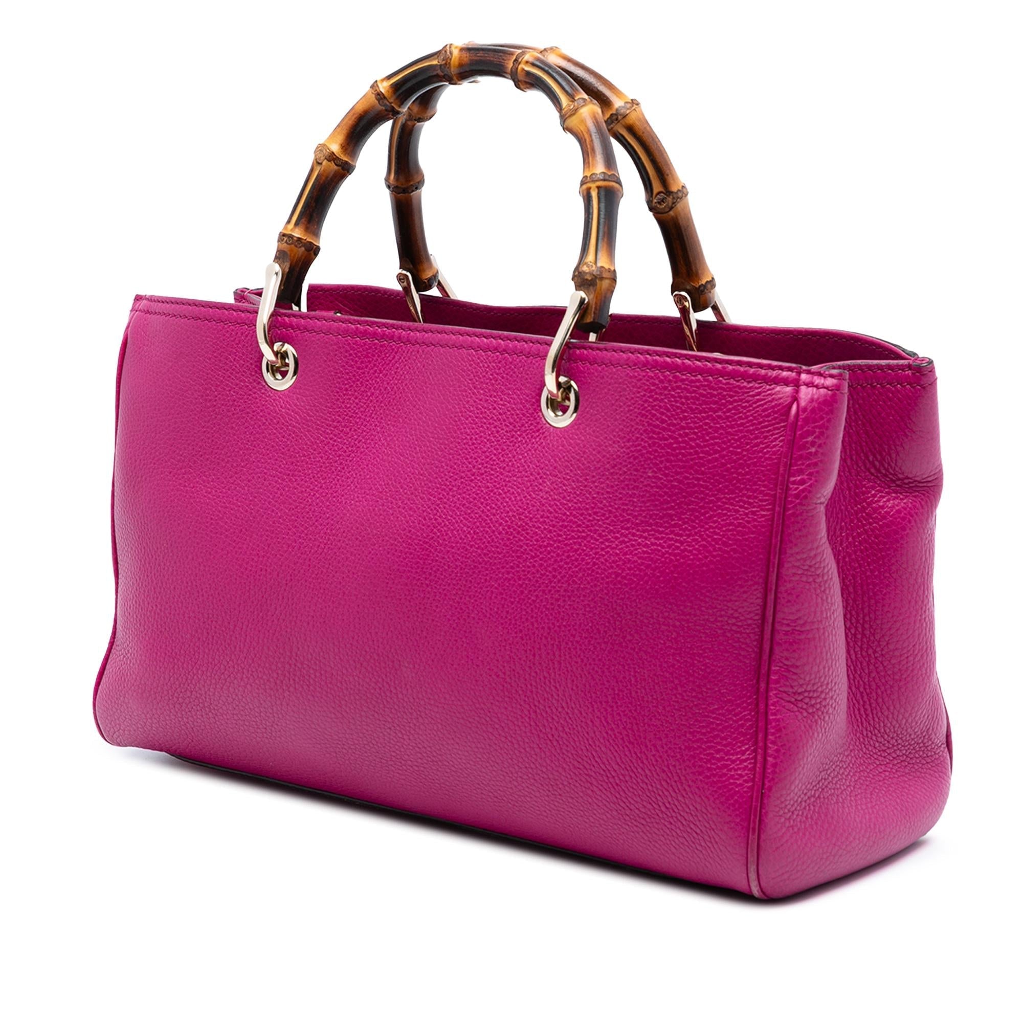 Gucci Medium Calfskin Bamboo Shopper Satchel