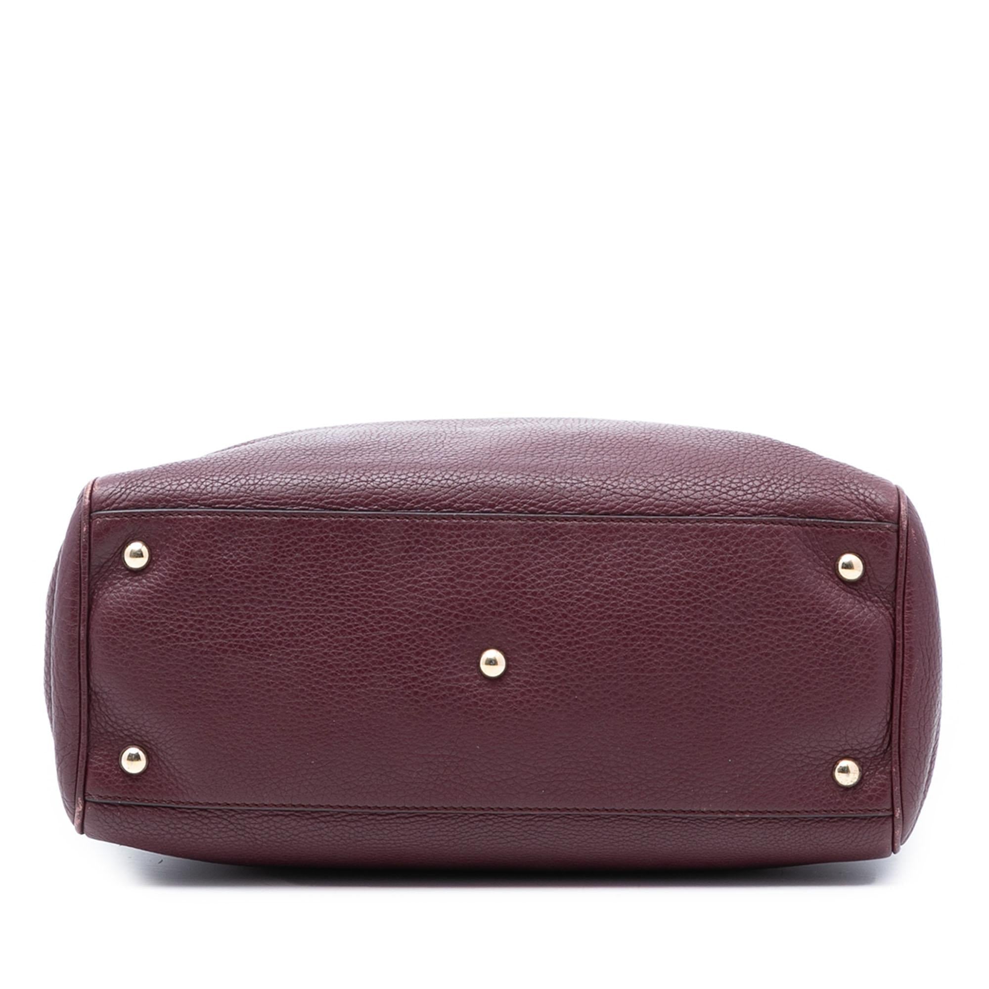 Gucci Medium Calfskin Bamboo Shopper Satchel