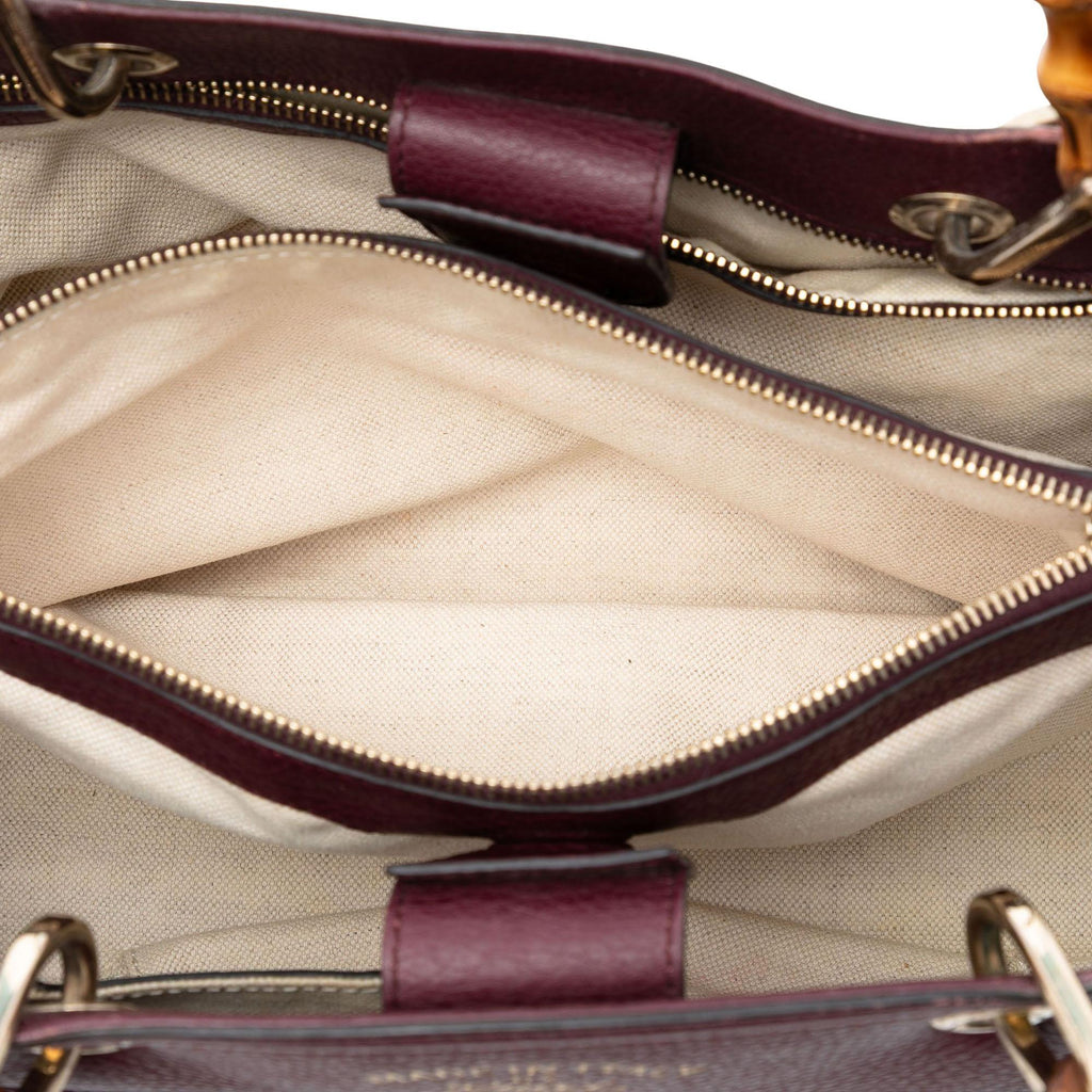 Gucci Medium Calfskin Bamboo Shopper Satchel