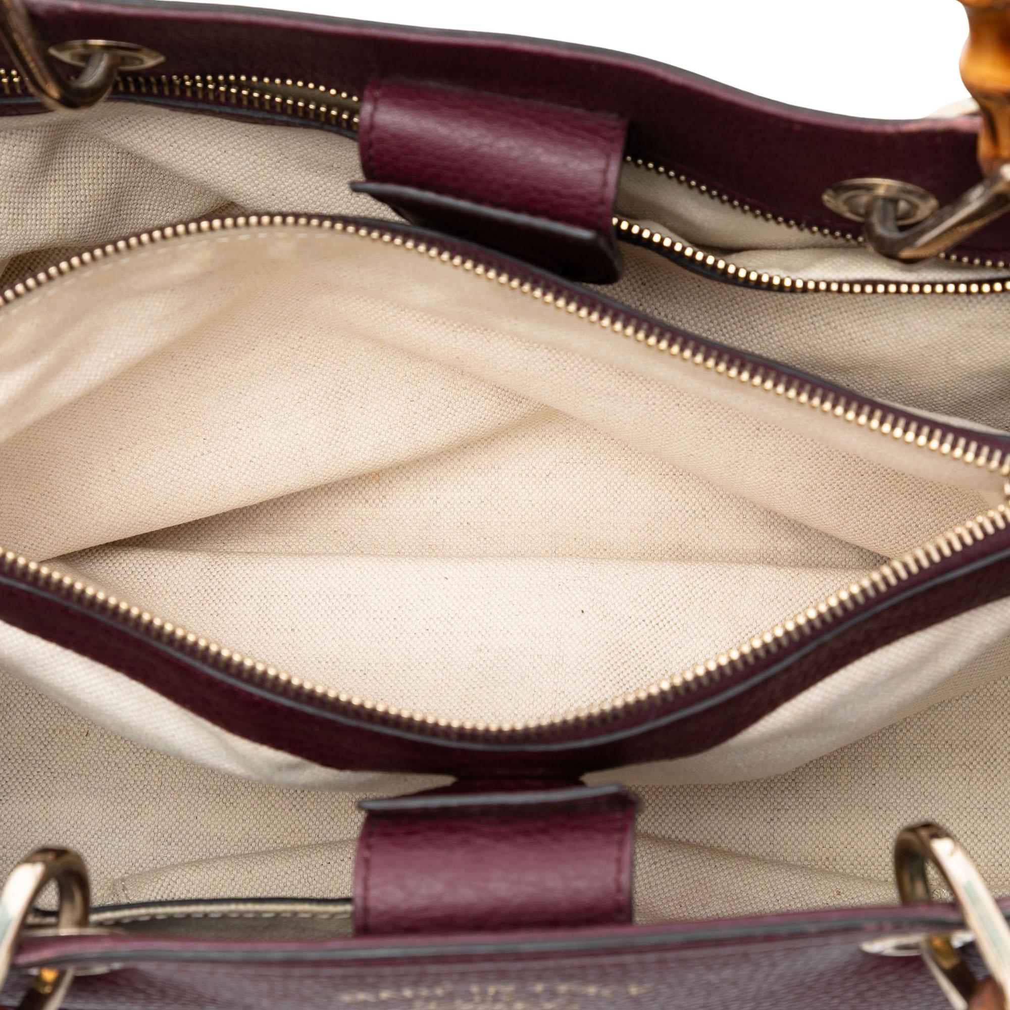Gucci Medium Calfskin Bamboo Shopper Satchel