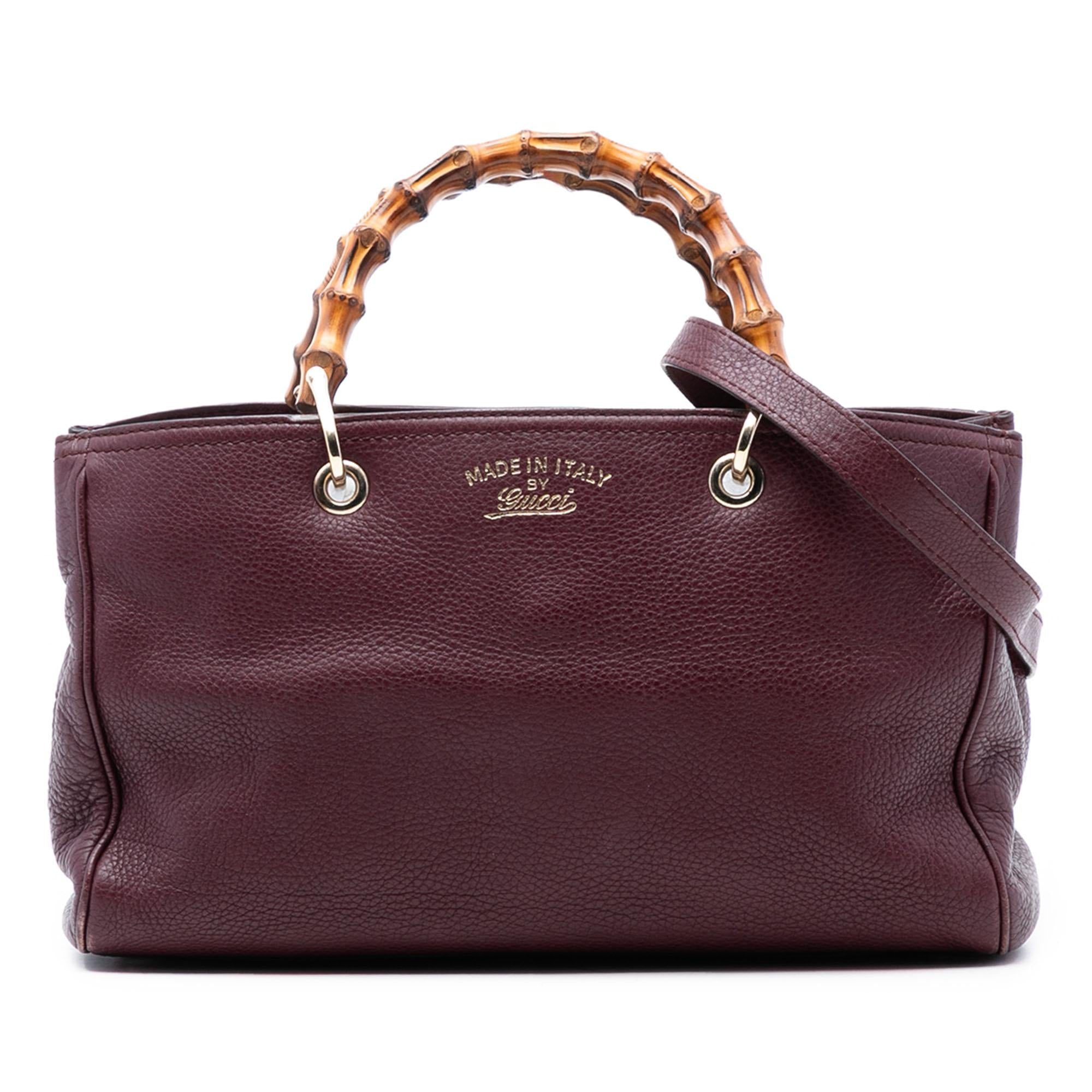 Gucci Medium Calfskin Bamboo Shopper Satchel