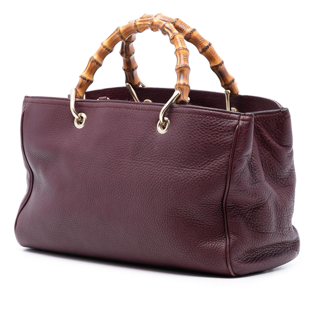 Gucci Medium Calfskin Bamboo Shopper Satchel
