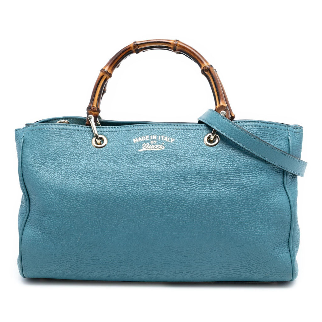 Gucci Medium Calfskin Bamboo Shopper Satchel