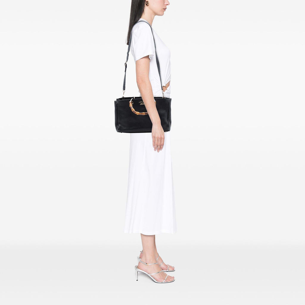 Gucci Medium Calfskin Bamboo Shopper Satchel