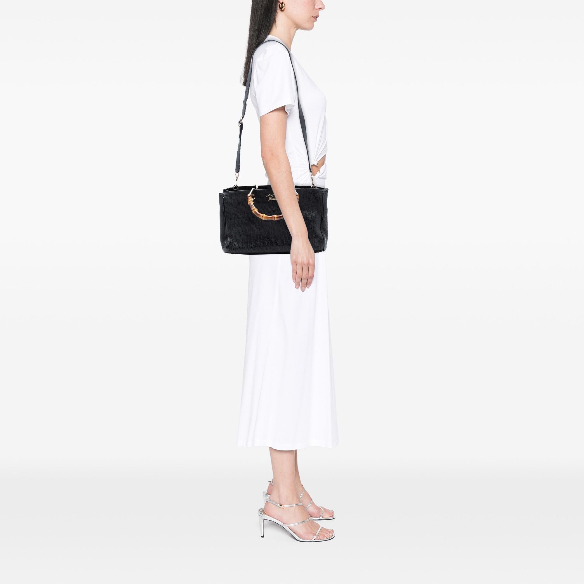 Gucci Medium Calfskin Bamboo Shopper Satchel