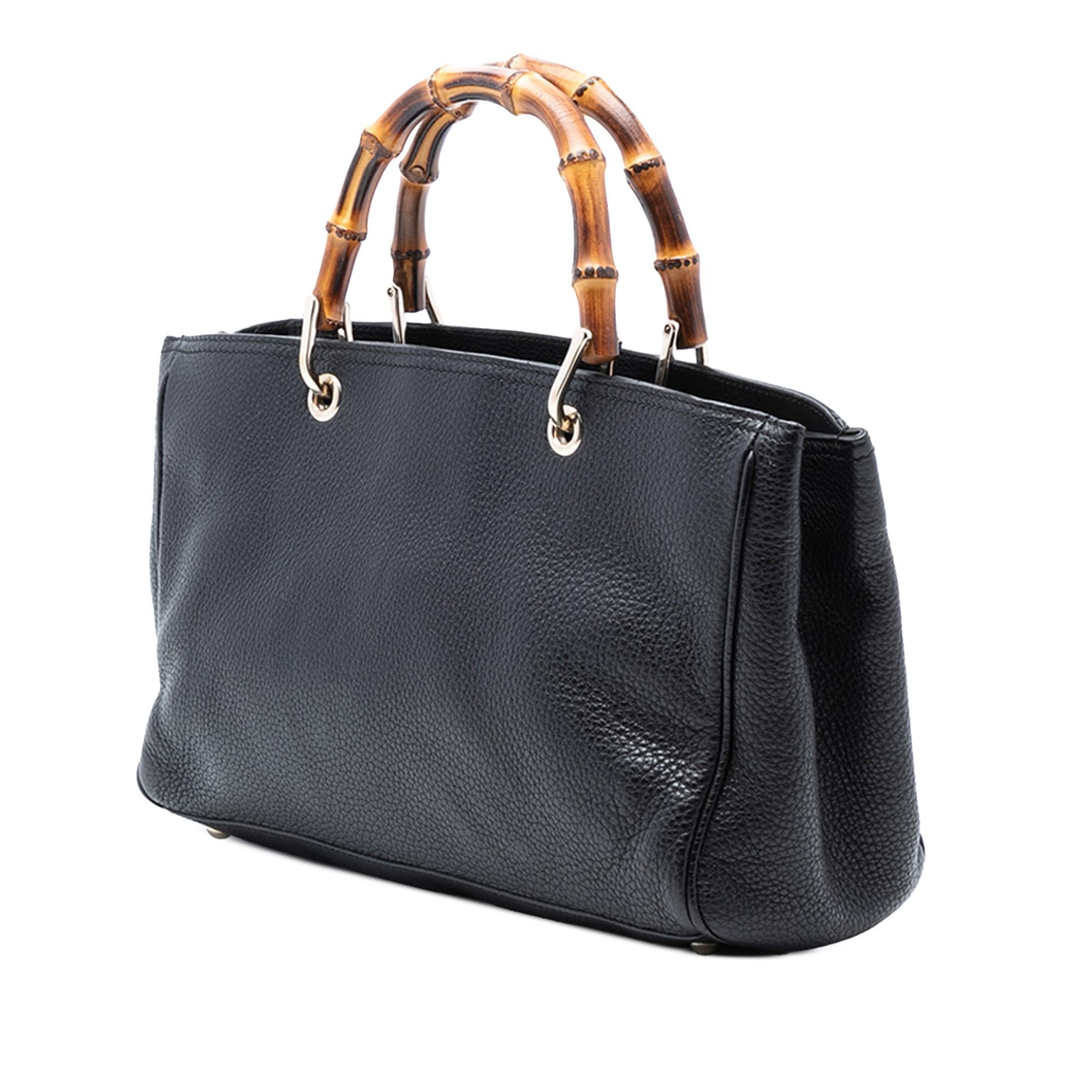 Gucci Medium Calfskin Bamboo Shopper Satchel