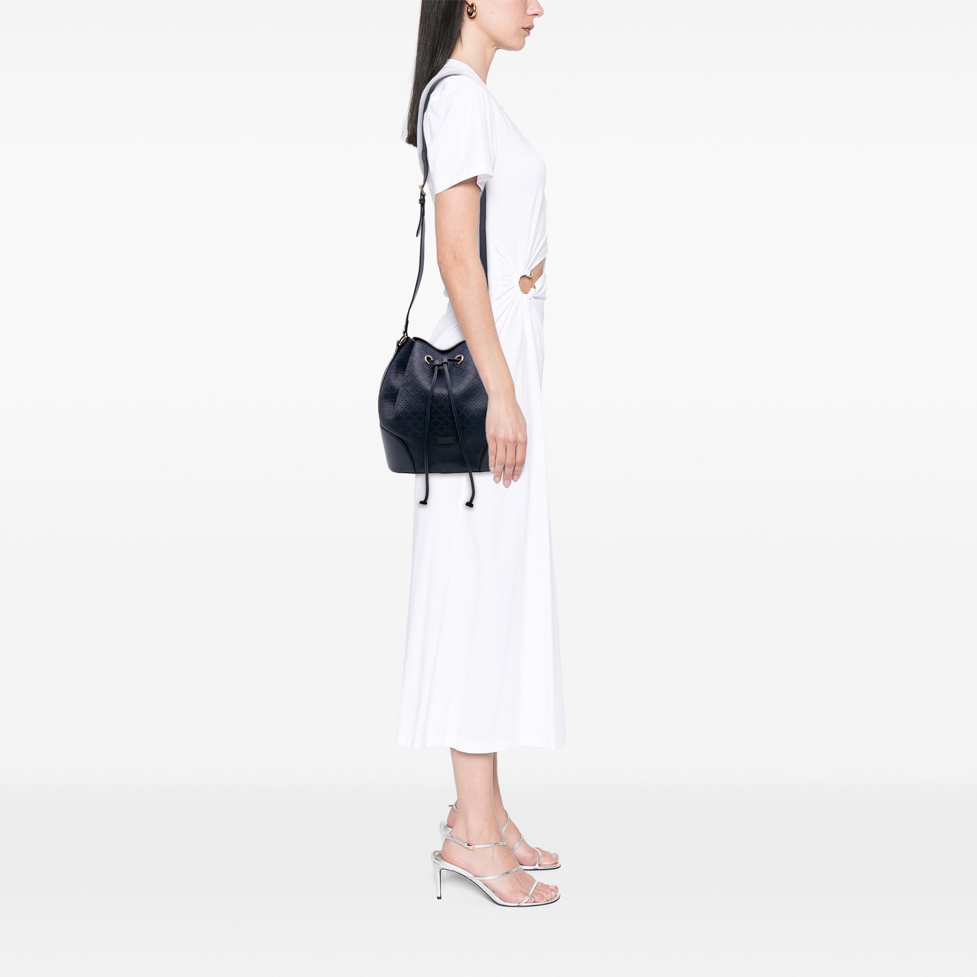Gucci Medium Calfskin Bright Diamante Bucket