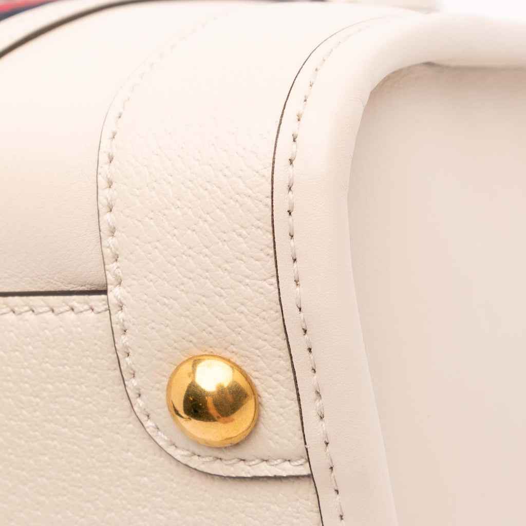 Gucci Medium Calfskin Web Bauletto Top Handle Bag