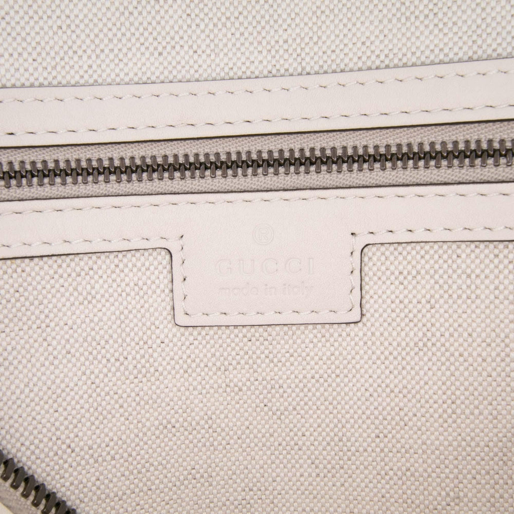 Gucci Medium Calfskin Web Bauletto Top Handle Bag