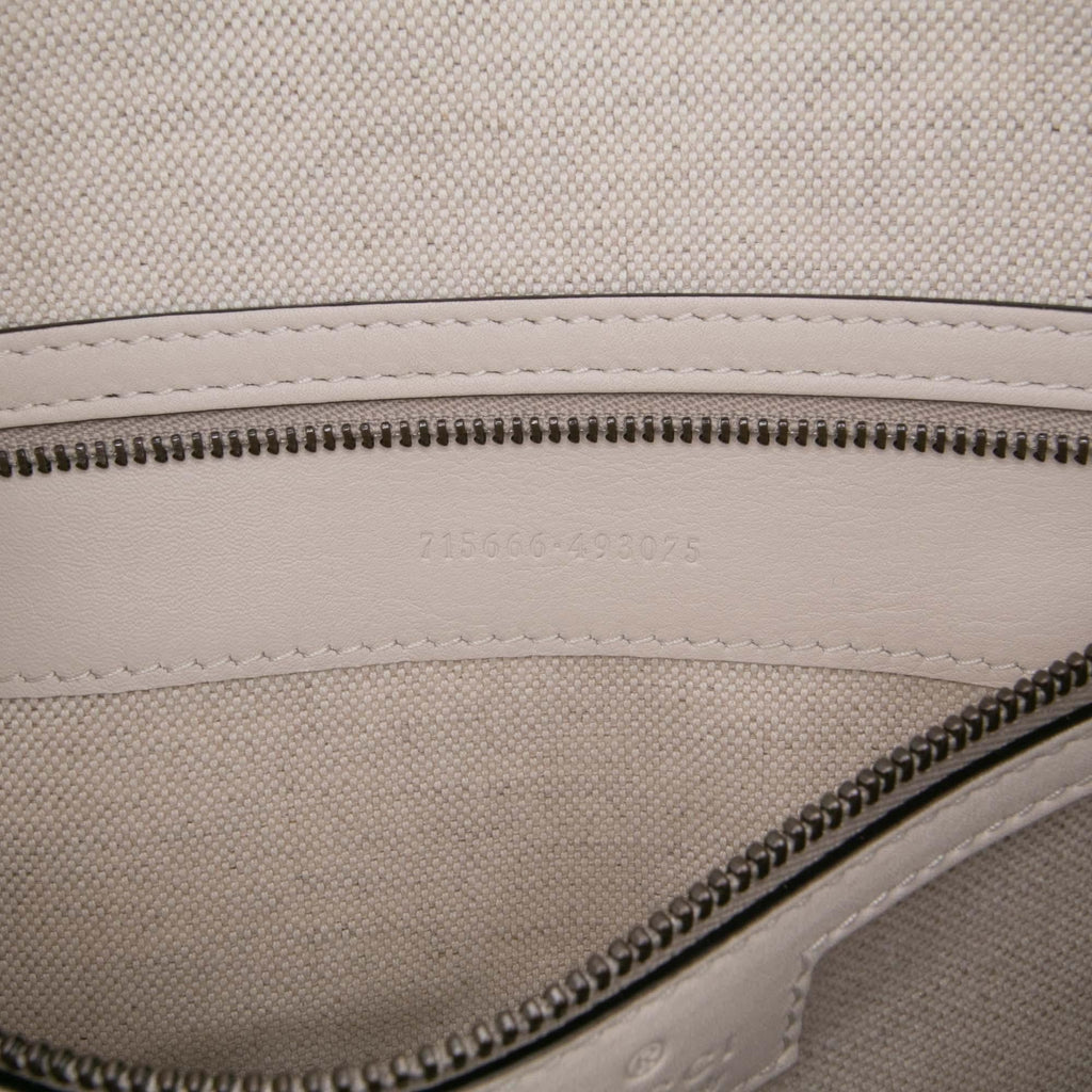 Gucci Medium Calfskin Web Bauletto Top Handle Bag