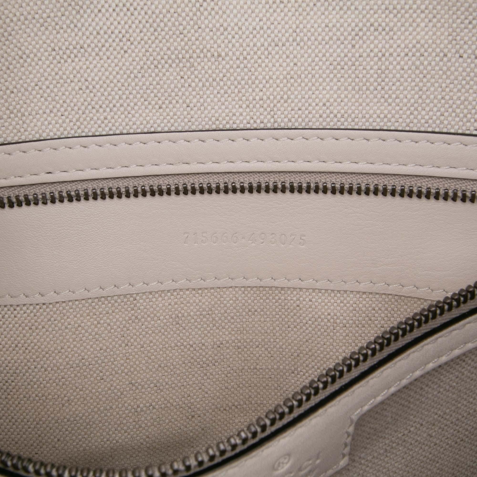 Gucci Medium Calfskin Web Bauletto Top Handle Bag