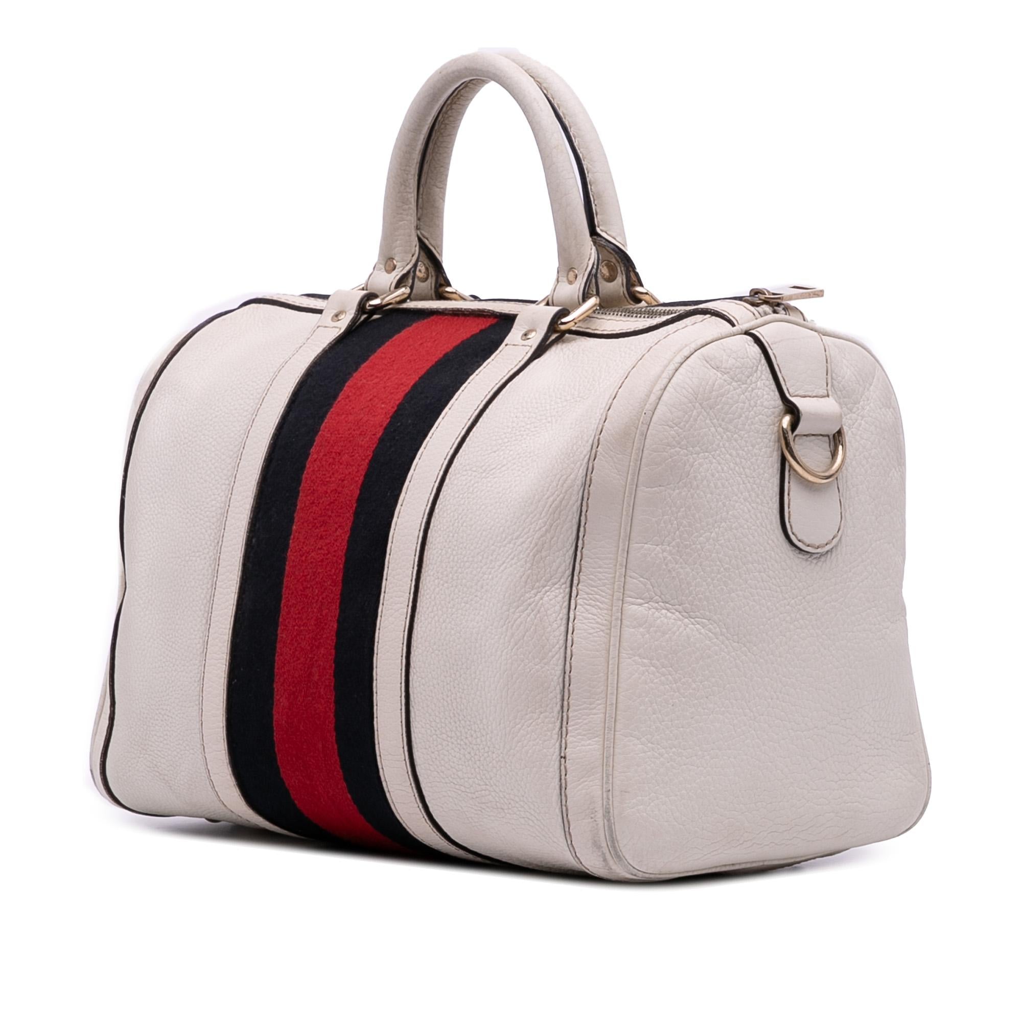Gucci Medium Calfskin Web Joy Boston Bag