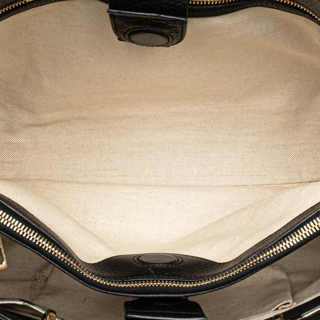 Gucci Medium Canvas Bamboo Shopper Flora Knight Satchel