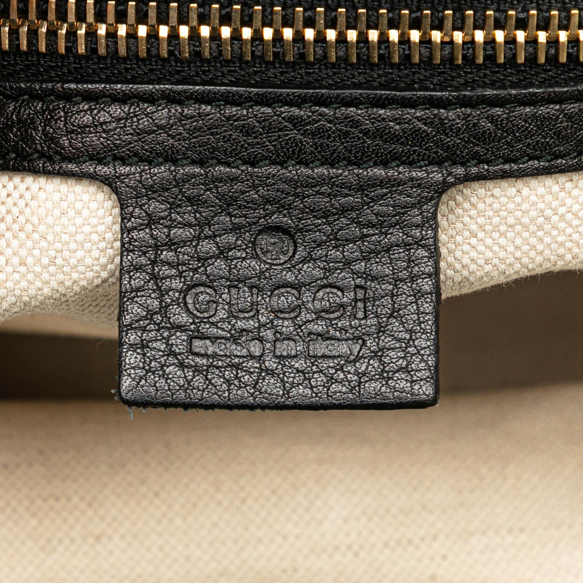 Gucci Medium Canvas Bamboo Shopper Flora Knight Satchel