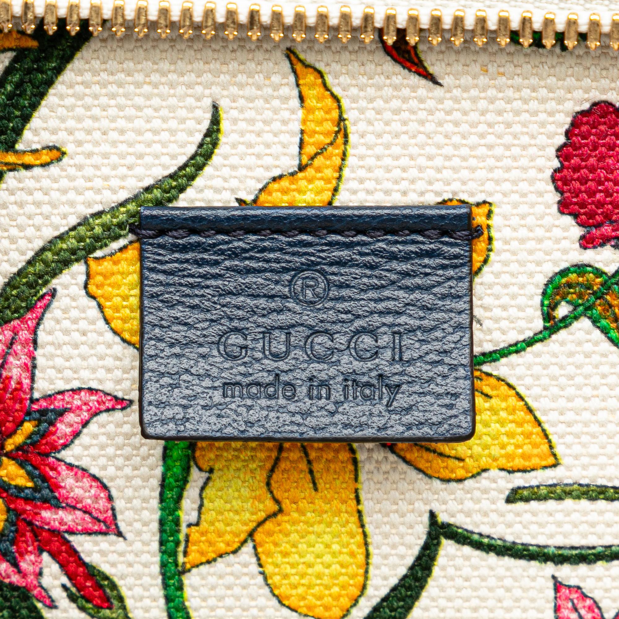 Gucci Medium Canvas Flora Satchel (SHG-UiHF9G)