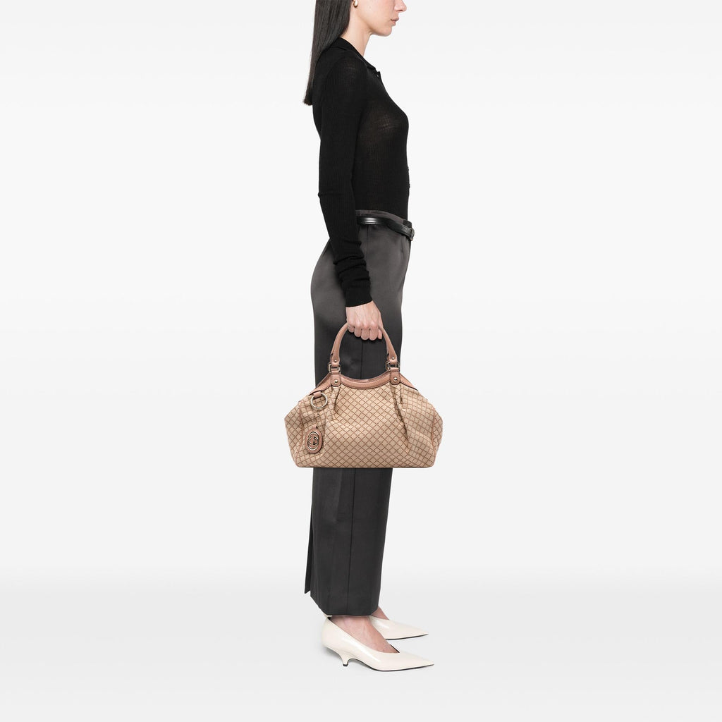 Gucci Medium Diamante Canvas Sukey Tote