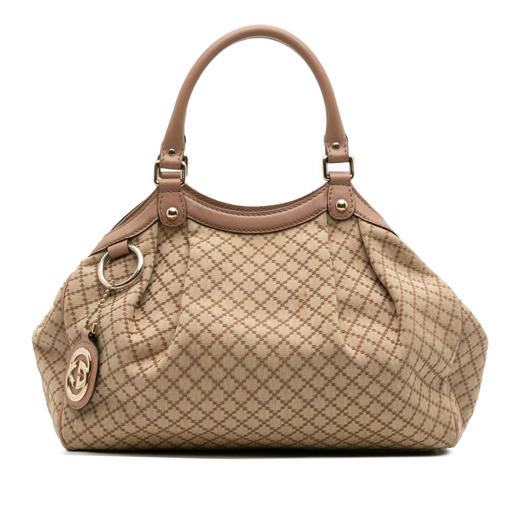 Gucci Medium Diamante Canvas Sukey Tote