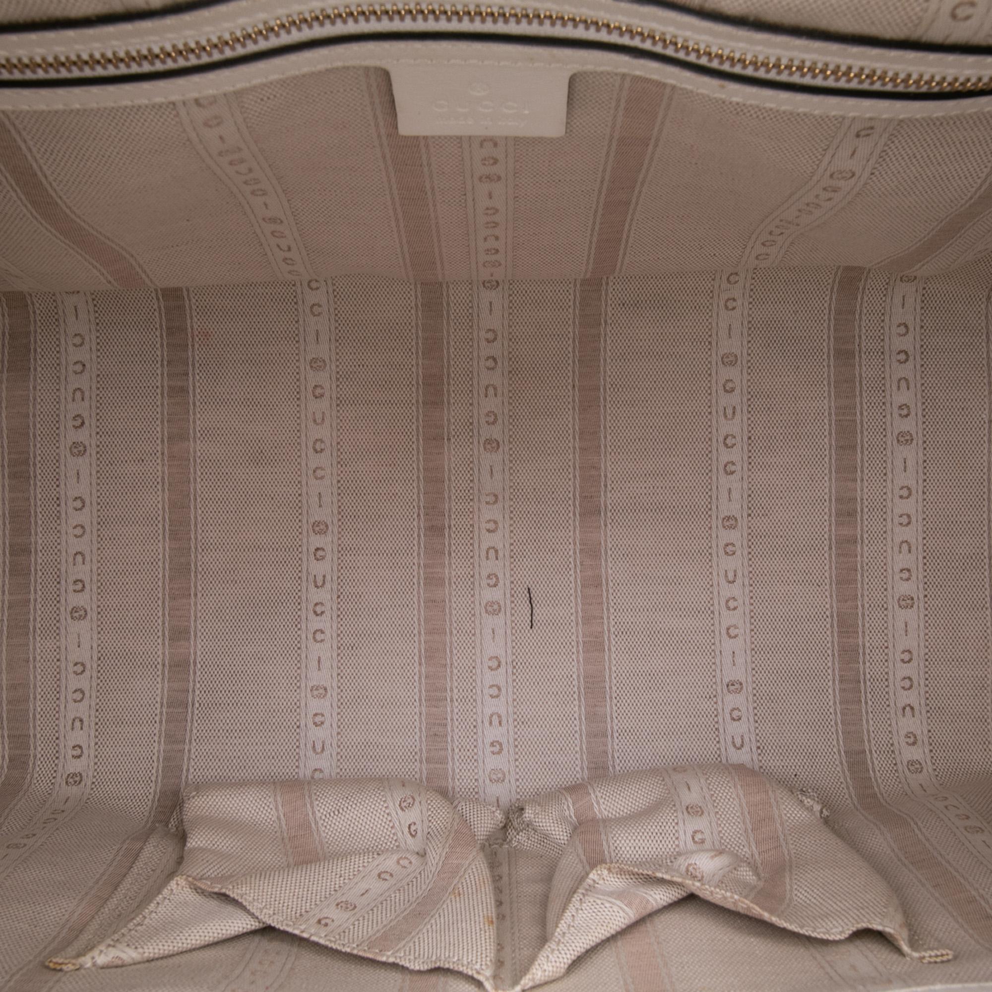 Gucci Medium Diamante Leather Boston Bag