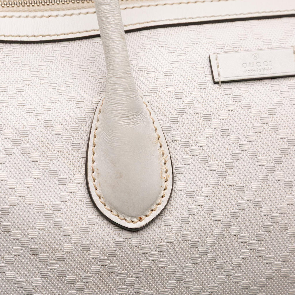 Gucci Medium Diamante Leather Boston Bag