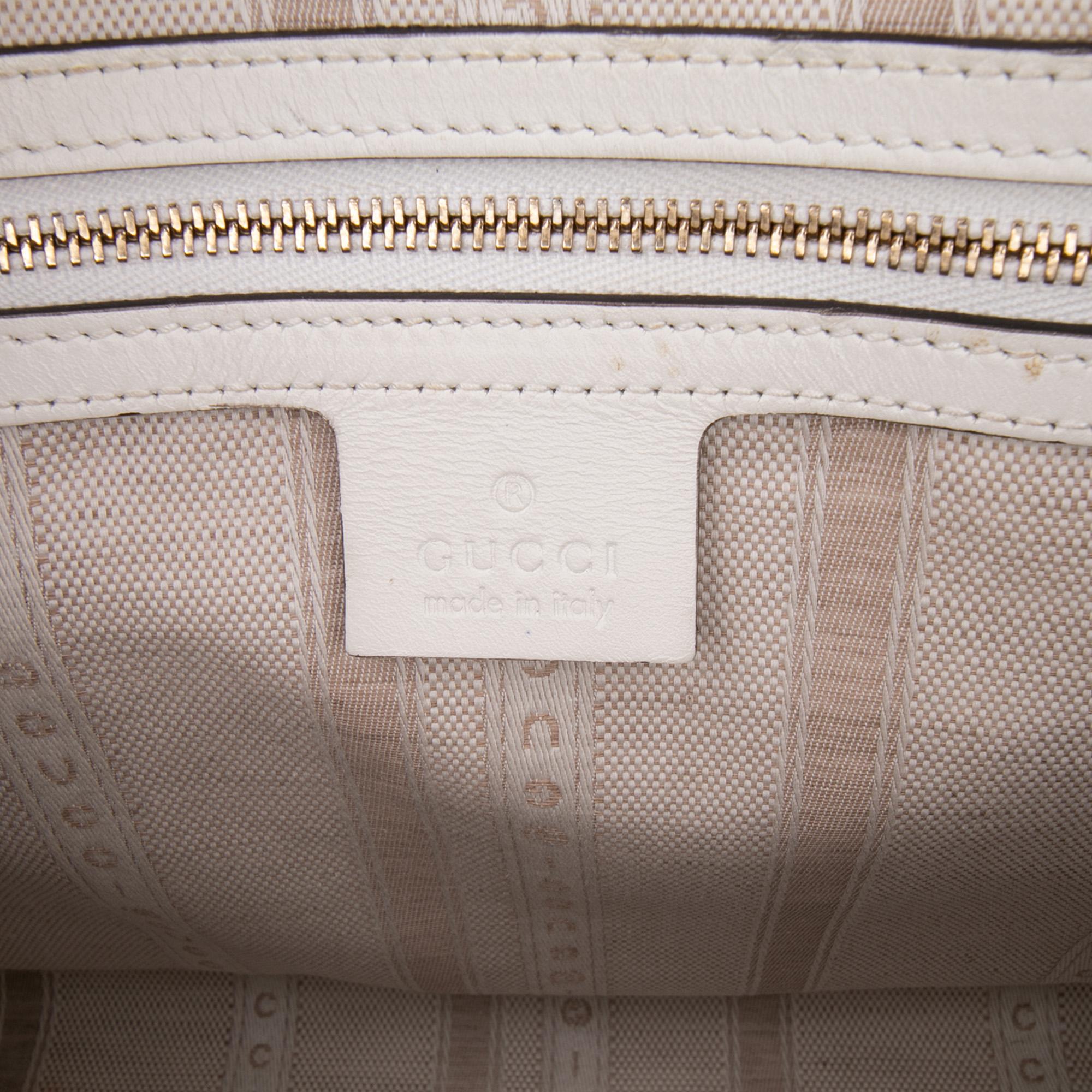 Gucci Medium Diamante Leather Boston Bag