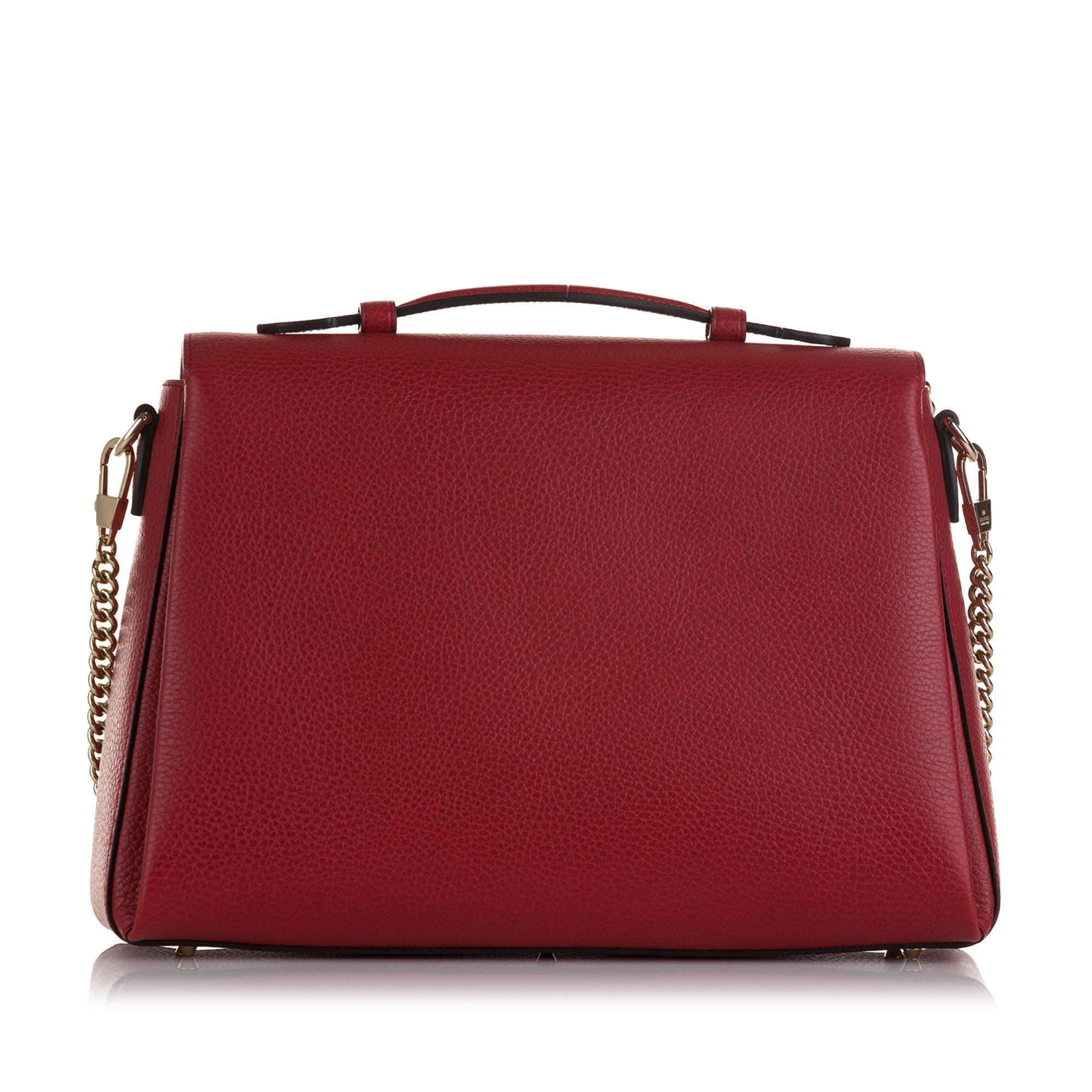Gucci Medium Dollar Calf Interlocking G Satchel (SHG-sMohDR)