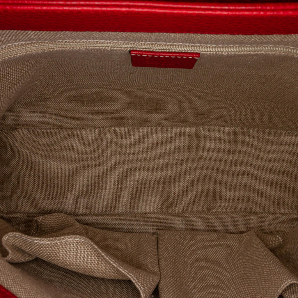 Gucci Medium Dollar Calf Interlocking G Satchel (SHG-sMohDR)