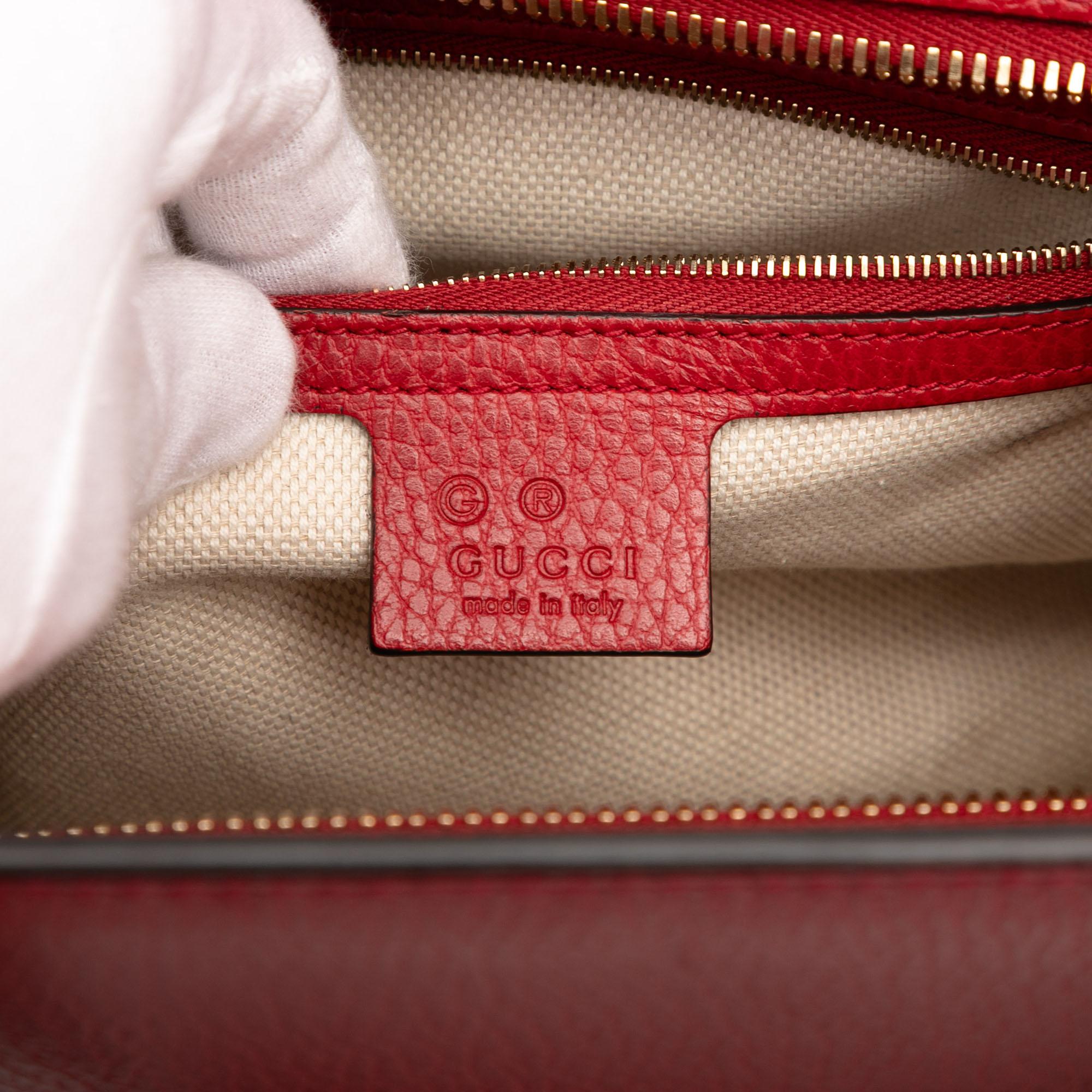 Gucci Medium Dollar Calf Soho Top Handle Convertible Tote