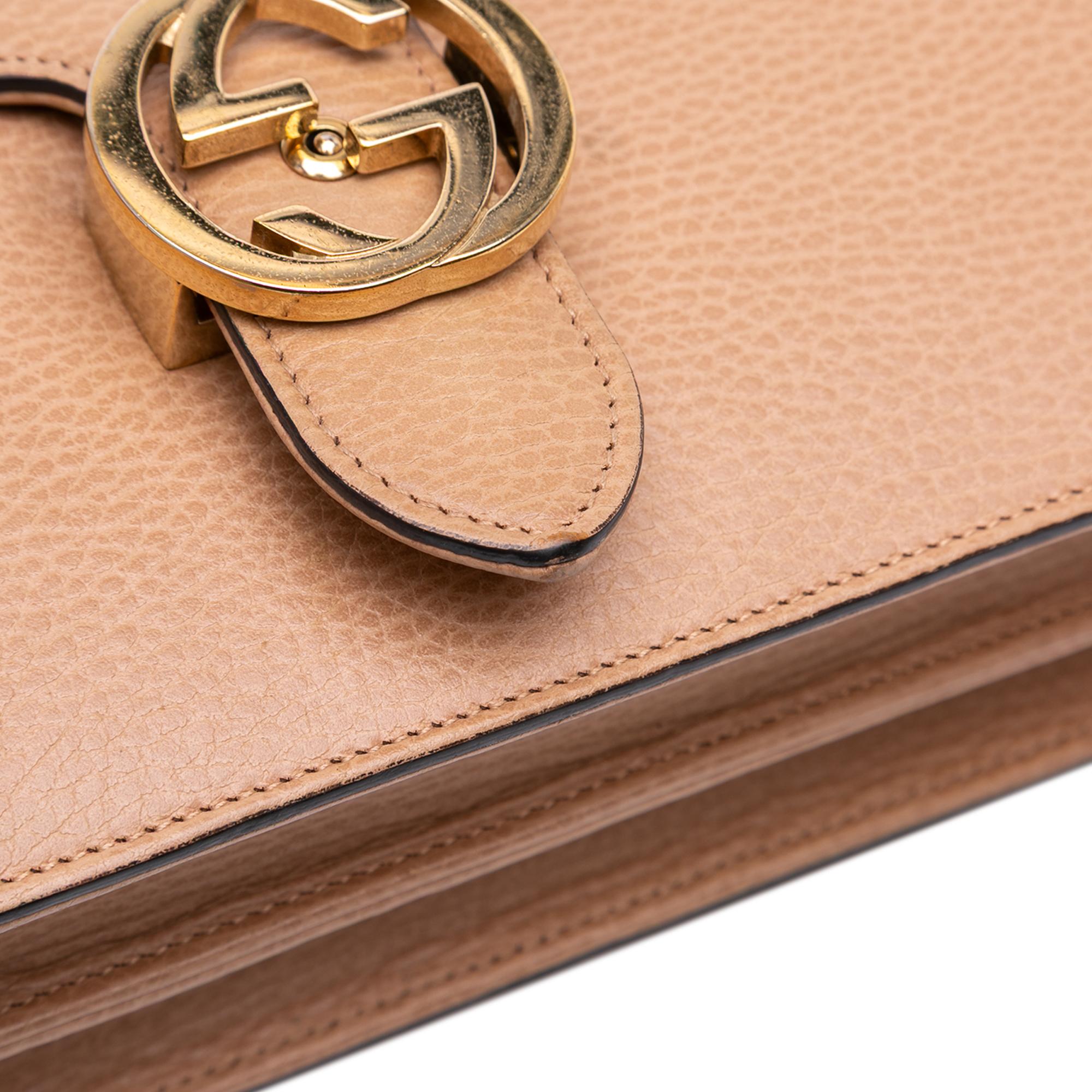 Gucci Medium Dollar Calfskin Interlocking G Crossbody