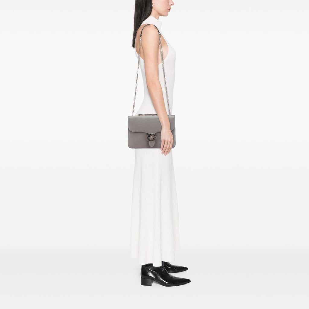 Gucci Medium Dollar Calfskin Interlocking G Crossbody