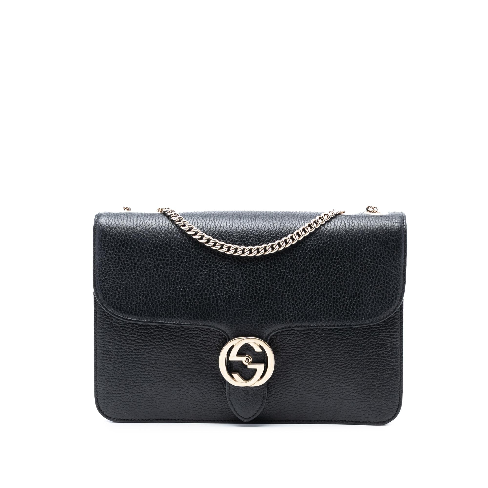 Gucci Medium Dollar Calfskin Interlocking G Crossbody