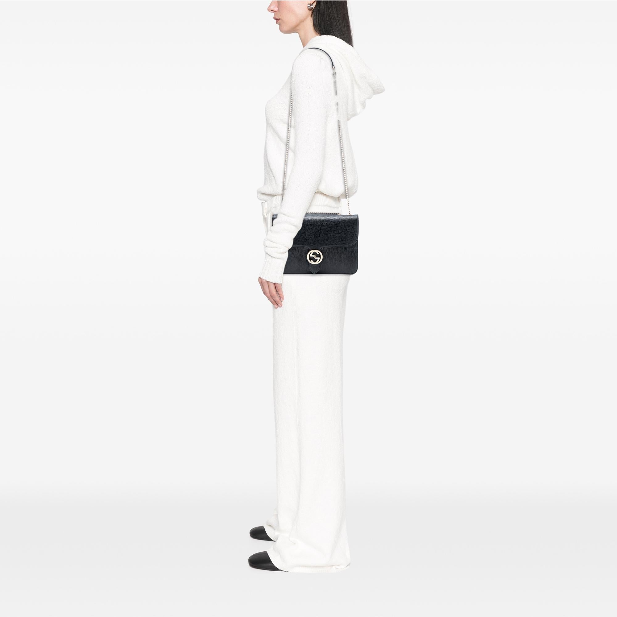 Gucci Medium Dollar Calfskin Interlocking G Crossbody