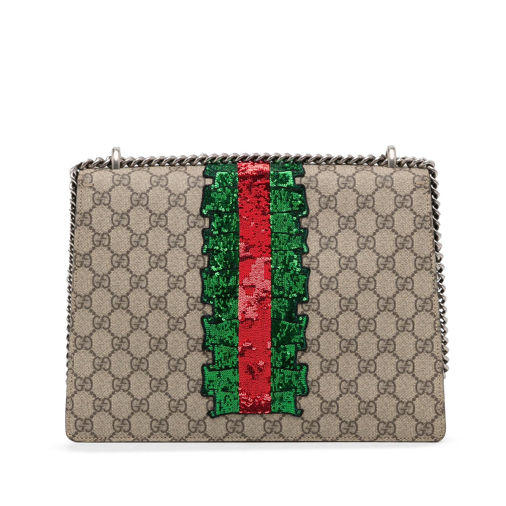 Gucci Medium Embellished GG Supreme Dionysus Shoulder Bag (SHG-lkC3tu)