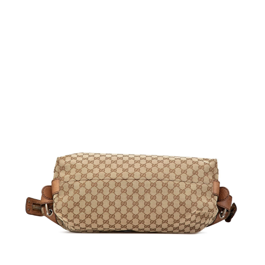 Gucci Medium GG Canvas Bamboo Bar Tote