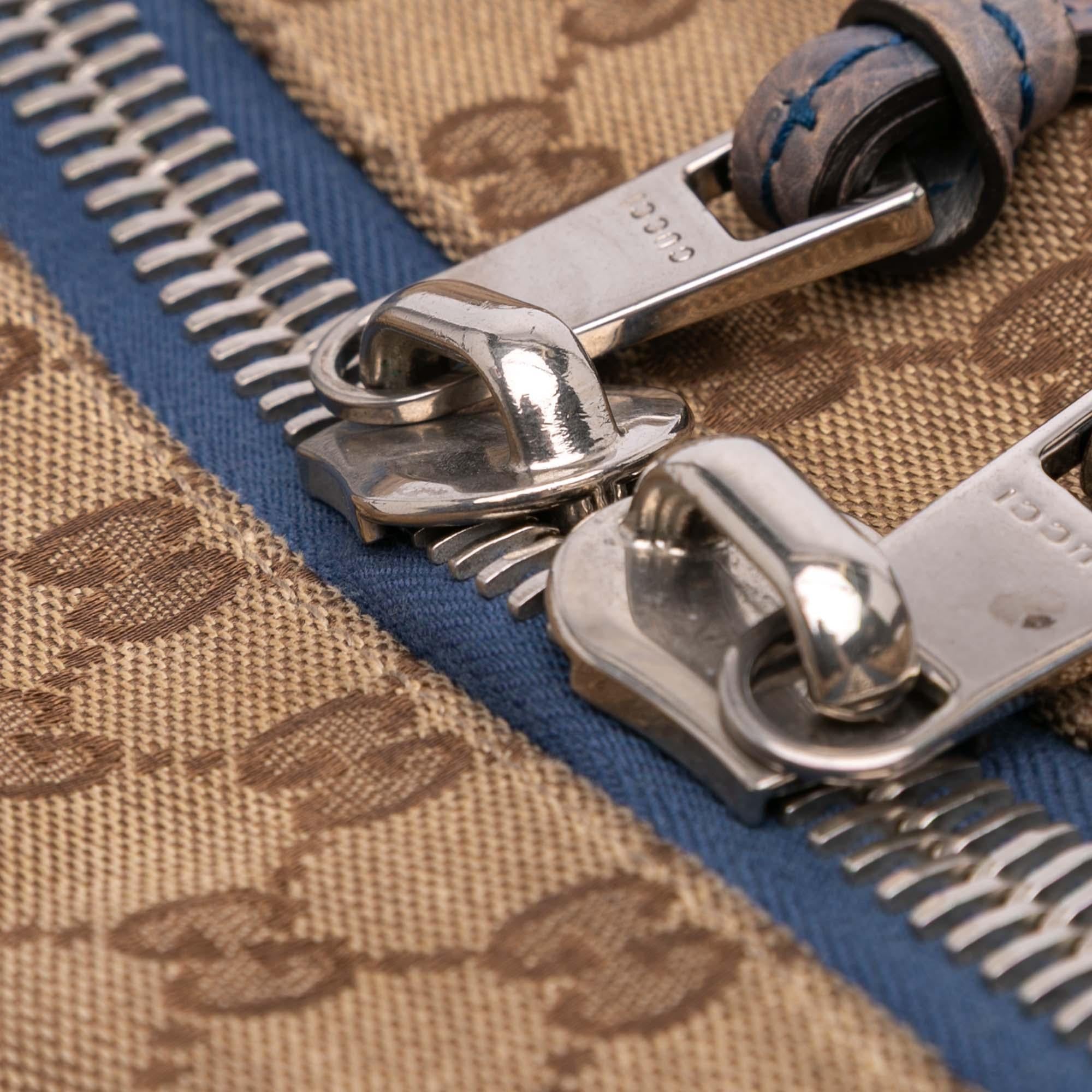 Gucci Medium GG Canvas Bamboo Bar Tote