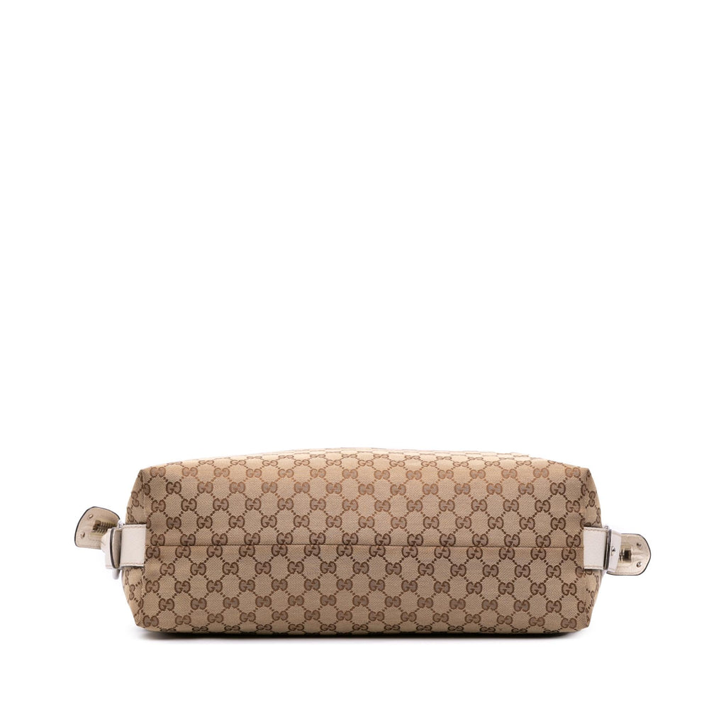 Gucci Medium GG Canvas Bamboo Bar Tote