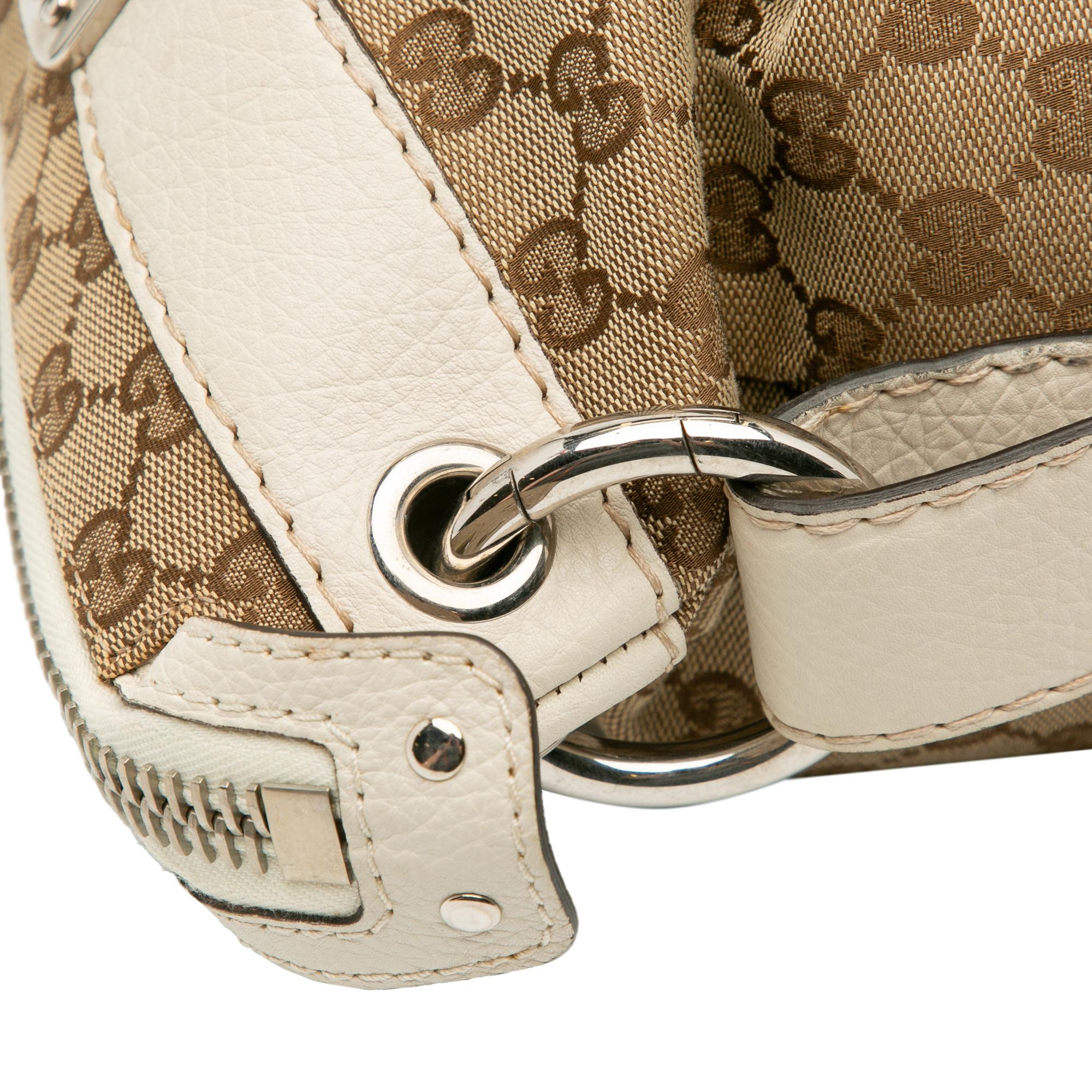 Gucci Medium GG Canvas Bamboo Bar Tote